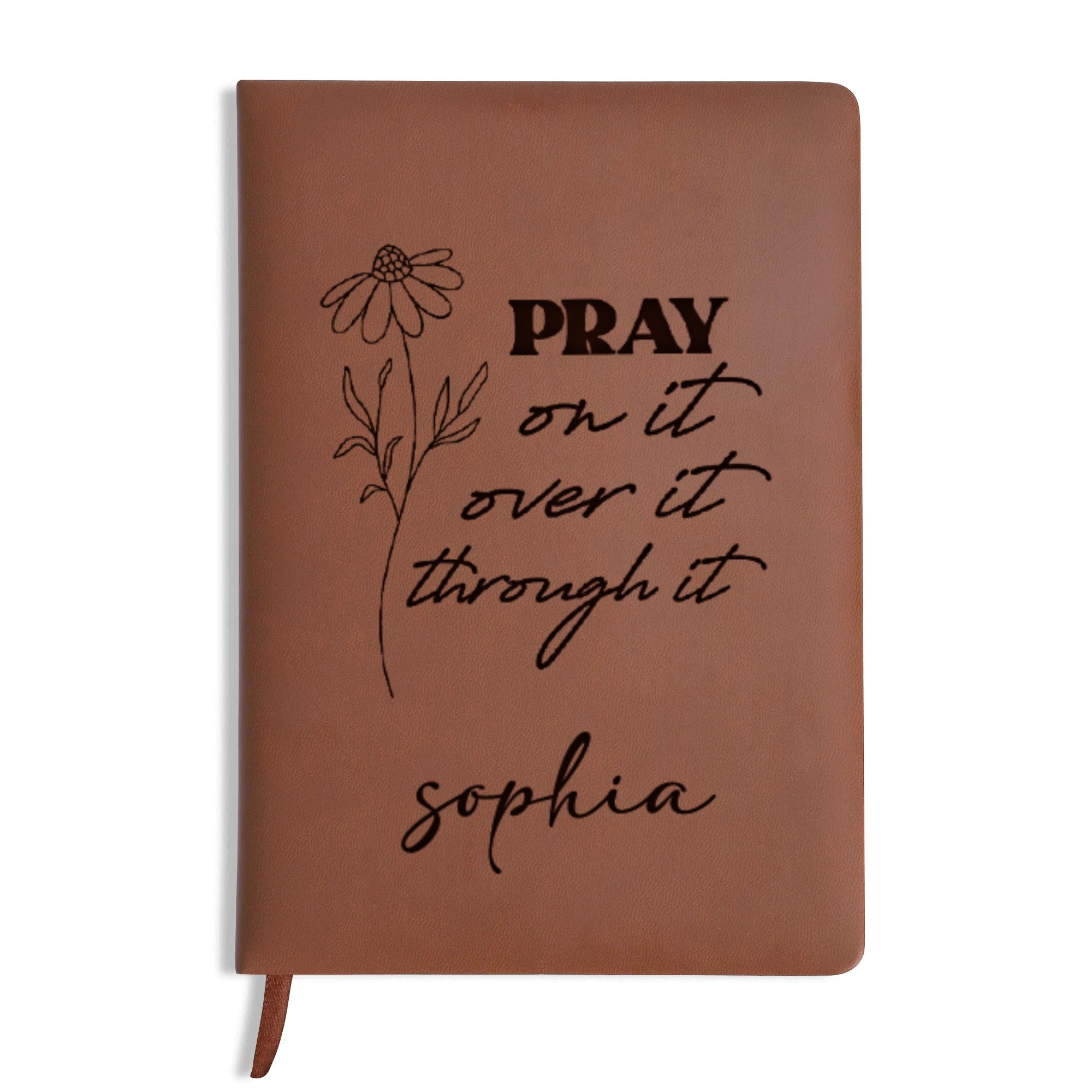 Personalized Christian Journal with "Pray on it", Custom Name Prayer & Faith Notebook, Religious Gift, First Communion Gifts, Birthday. NBLAF55